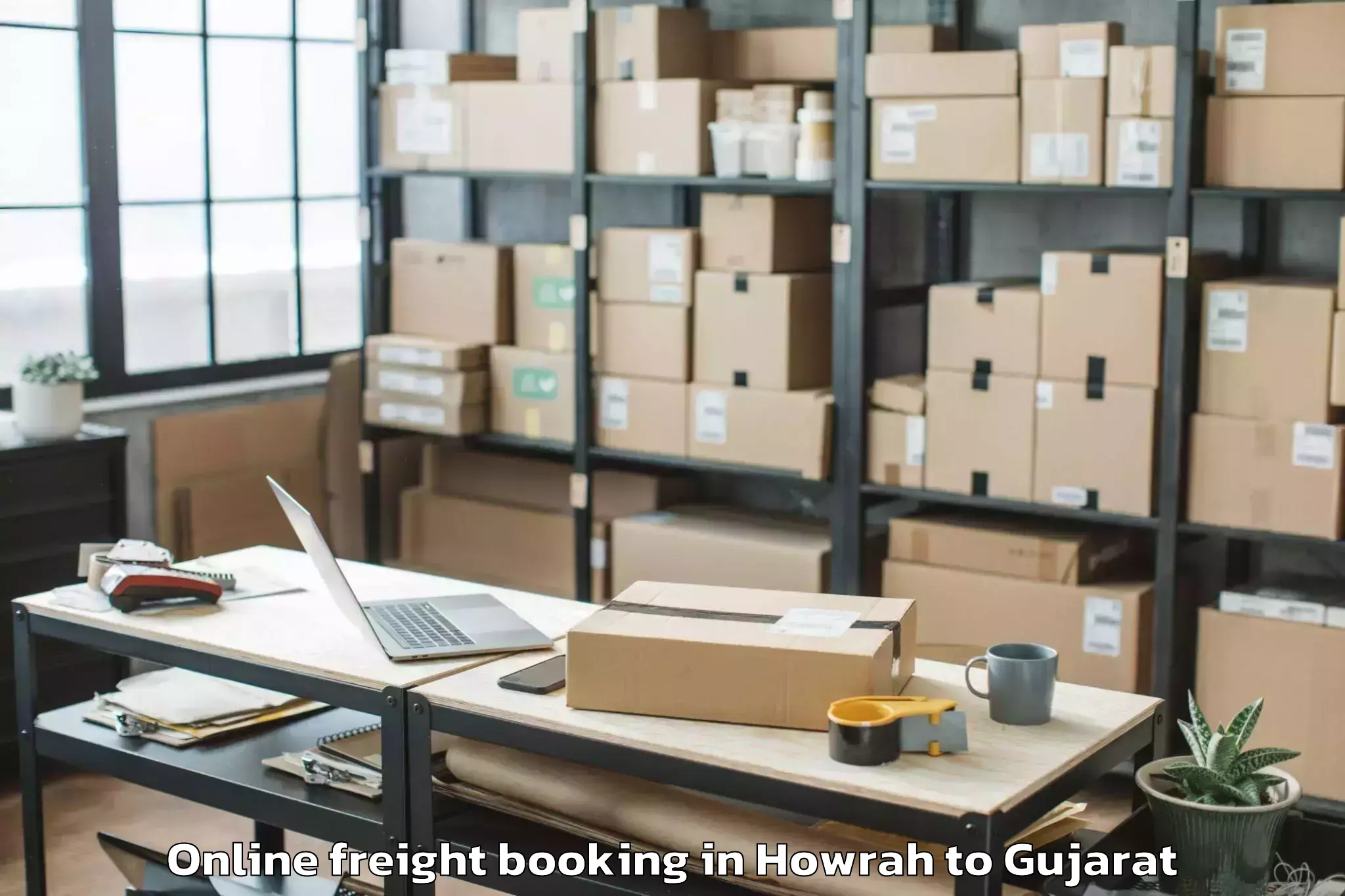 Expert Howrah to Gusar Online Freight Booking